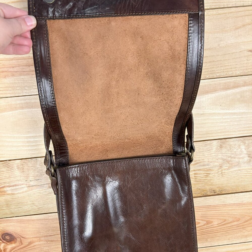 Vera Pelle brown leather crossbody - Picture 4 of 7